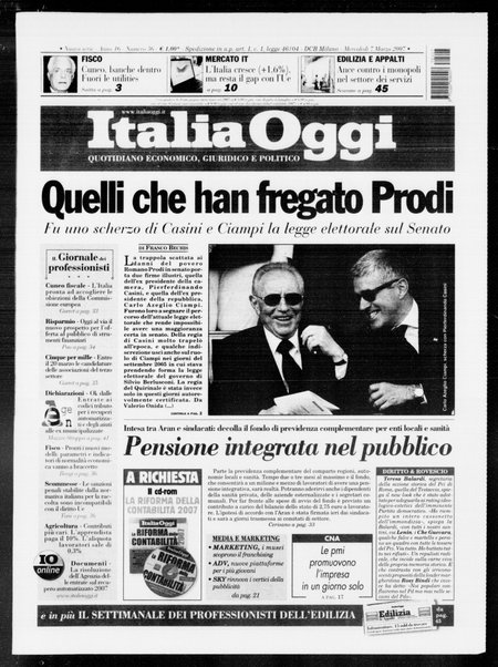 Italia oggi : quotidiano di economia finanza e politica